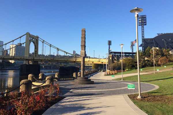 Lower trail improvements debut at Allegheny Landing in October. Photo by Nina Chase.