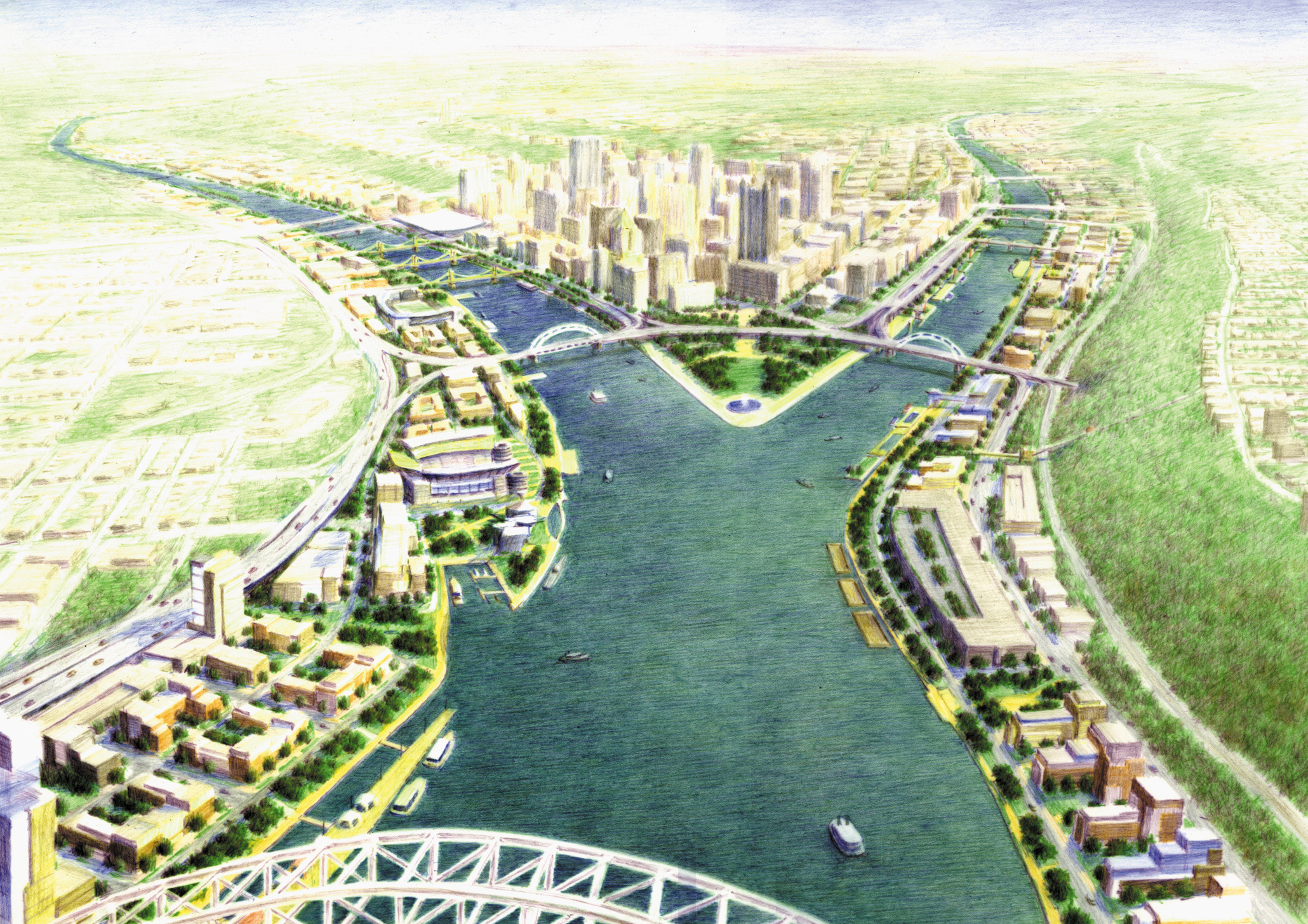 Three Rivers Park vision plan drawing