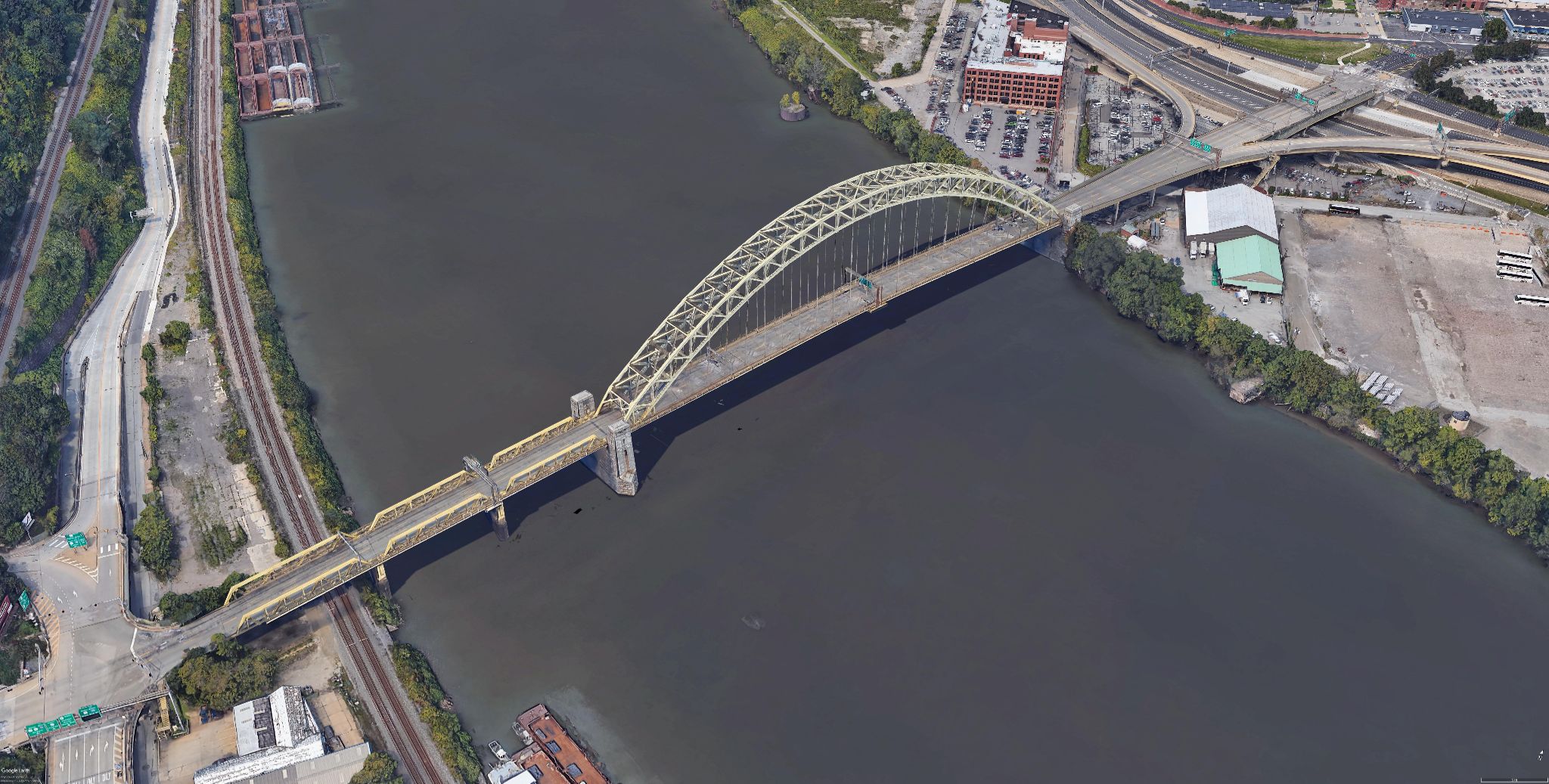 Aerial view of the West End Bridge